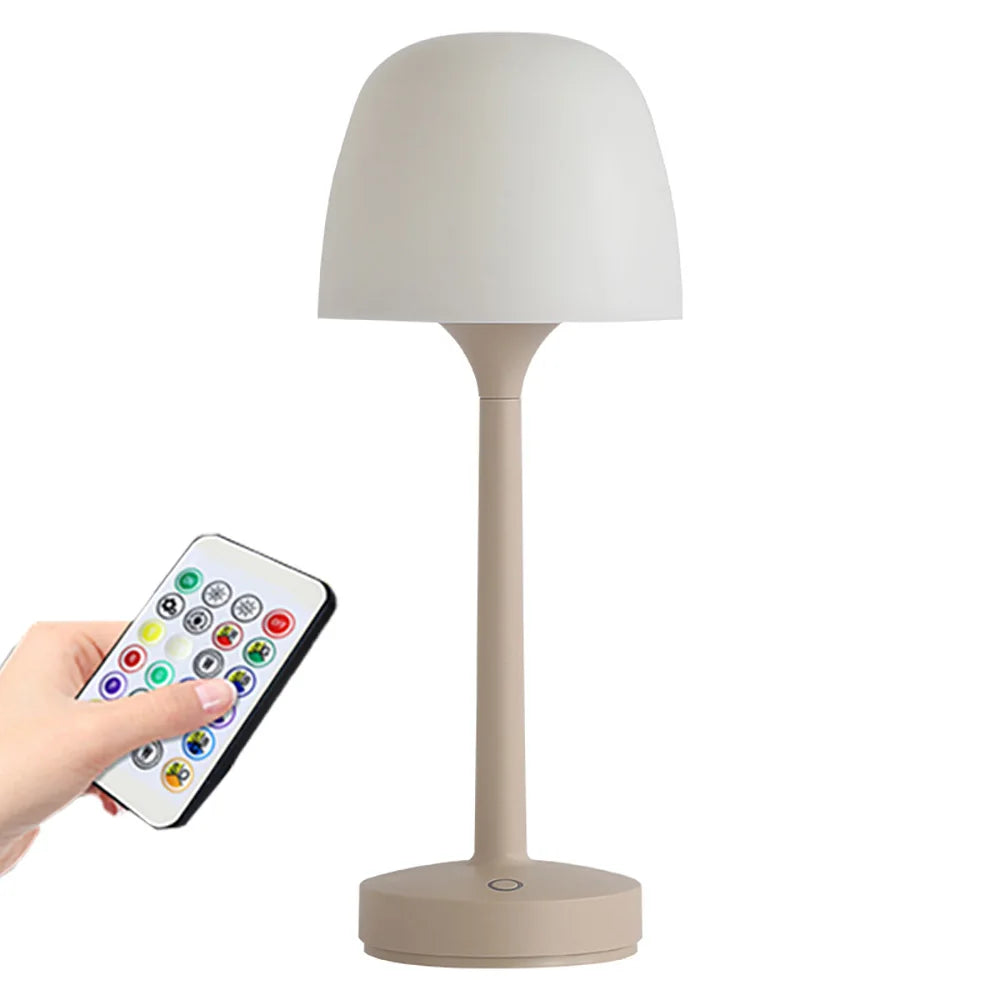 16 Color Water Ripple Atmosphere Desk Lamp Mushroom Table Lamp LED High Footed Desk Lamp with Remote Projection Atmosphere Light