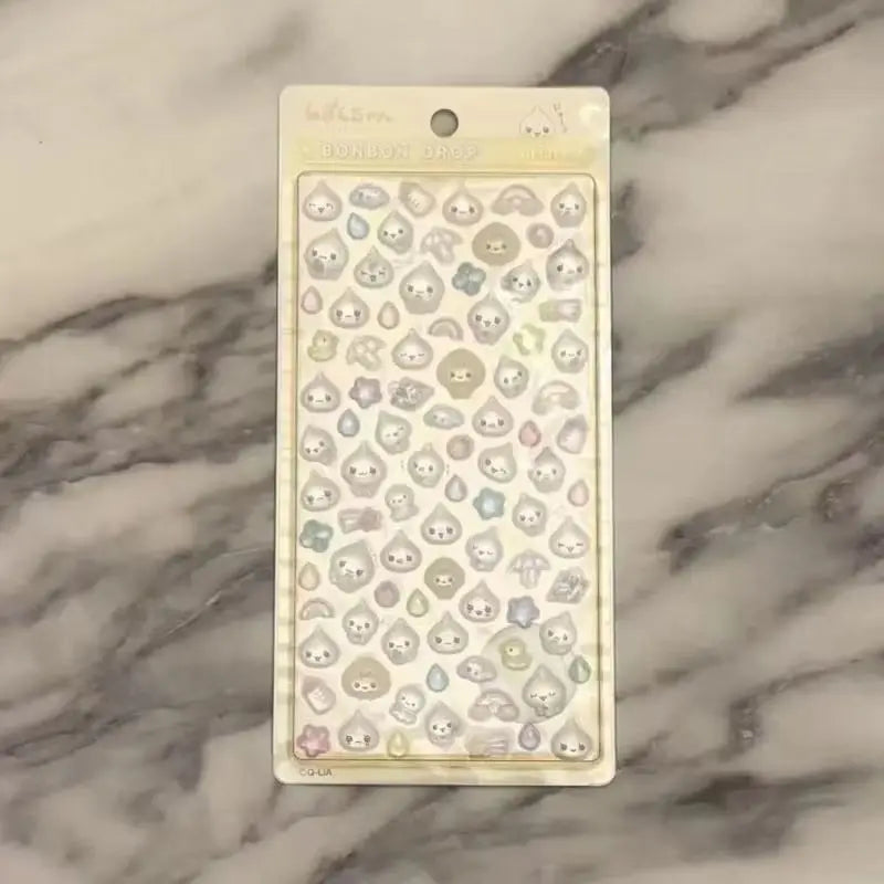 3D Water Droplet Relief Crystal Stickers Shiny Glitter Raindrop Resin Diy Decoration Scrapbooking Phone Case Journal Craft Gifts