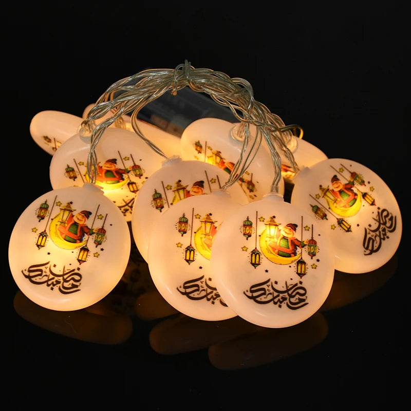 Moon Star Led String Lights EID Mubarak Ramadan Kareem Decoration For Home Islam Muslim Event Party Supplies Eid Al-Fitr Decor