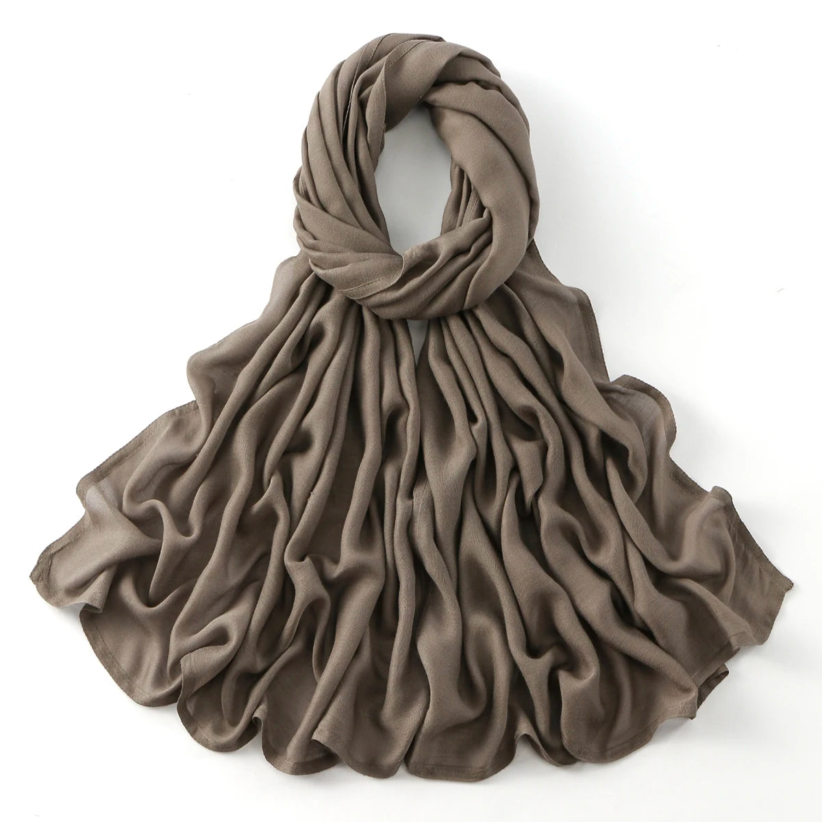 Cotton Rayon Modal Muslim Hijabs For Women Scarf Thin Plain Shawls Femme Musulman Soft Headscarf Islam Turban Headband 185*75CM