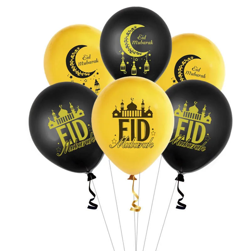 10Pcs Eid Umrah Mubarak Latex Balloon Ramadan Kareem Festival Muslim Islamic Ramadan Party Eid Al-Firt Home Decoration Supplies