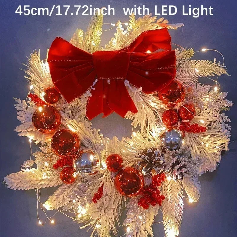 2024 front door Christmas wreath decoration upside down tree vine Christmas door and window decoration supplies