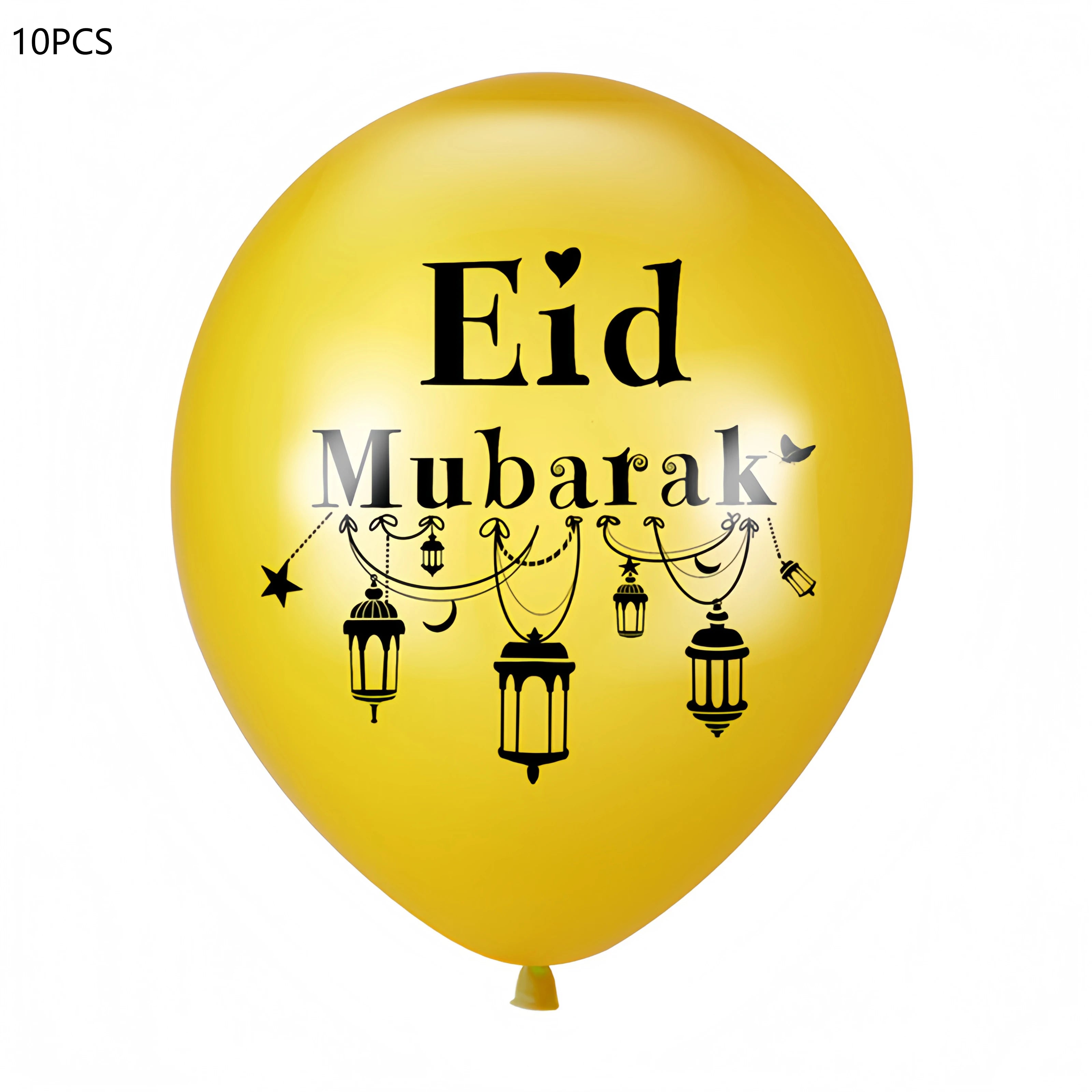 10/11/15/22pcs Eid Mubarak Latex Balloon Ramadan Kareem Decoration Air Globos Ramadan Mubarak Festival Party Supplies