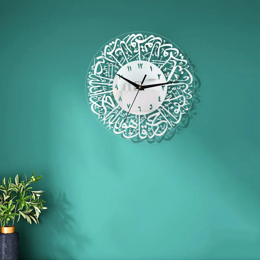 Acrylic Eid al Fitr Decoration Clock Islamic Wall Decoration Pendant Home Living Room Bedroom Office Eid al Fitr Decoration