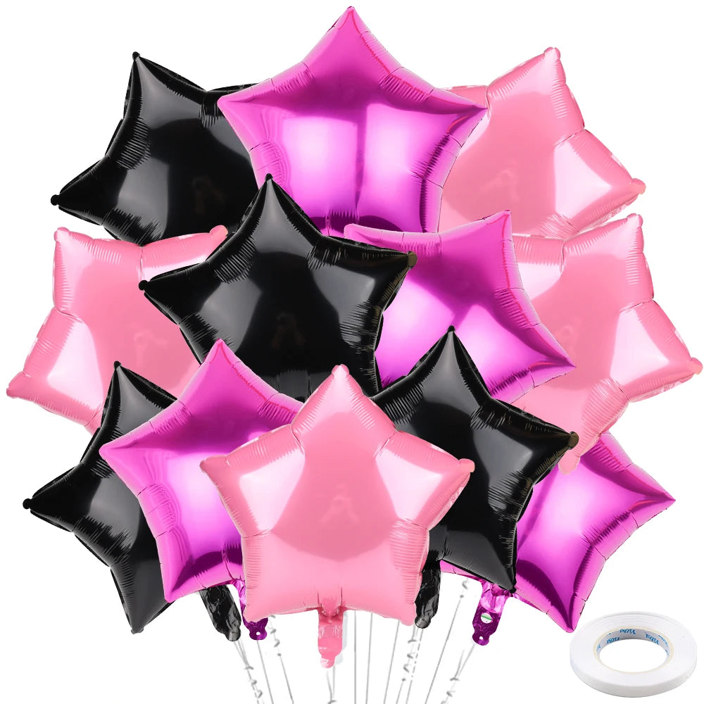 18inch Star Foil Balloon Mixed Rose Gold Helium Pentagram Balloons Wedding Birthday Party Decoration Baby Shower Aluminum Ballon