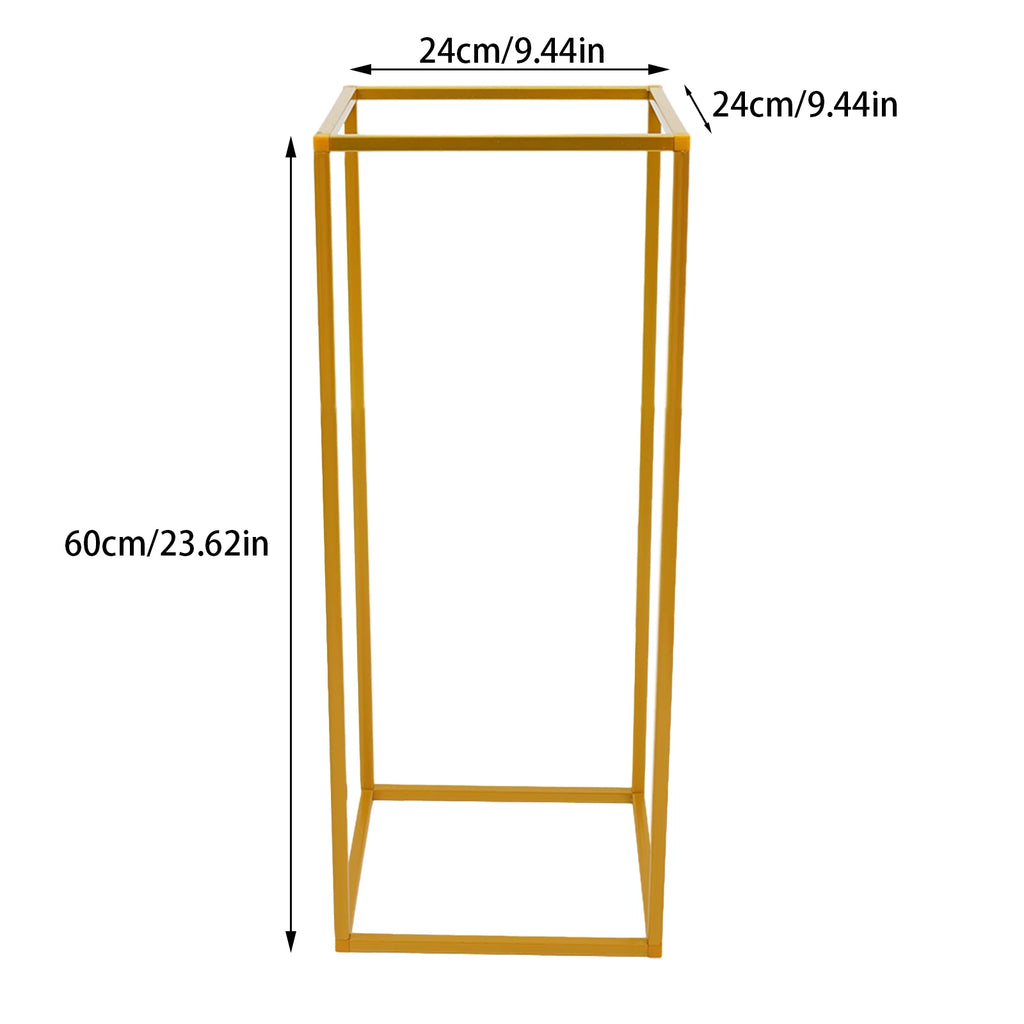 10Pcs Wedding Flower Stand Set 23.62"H Gold Metal Column Rack Wedding Party Prop Decor Balloon Display Holder Flower Vase Pillar