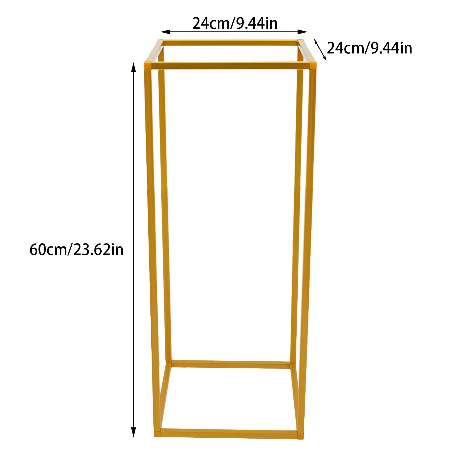 10Pcs Wedding Flower Stand Set 23.62"H Gold Metal Column Rack Wedding Party Prop Decor Balloon Display Holder Flower Vase Pillar