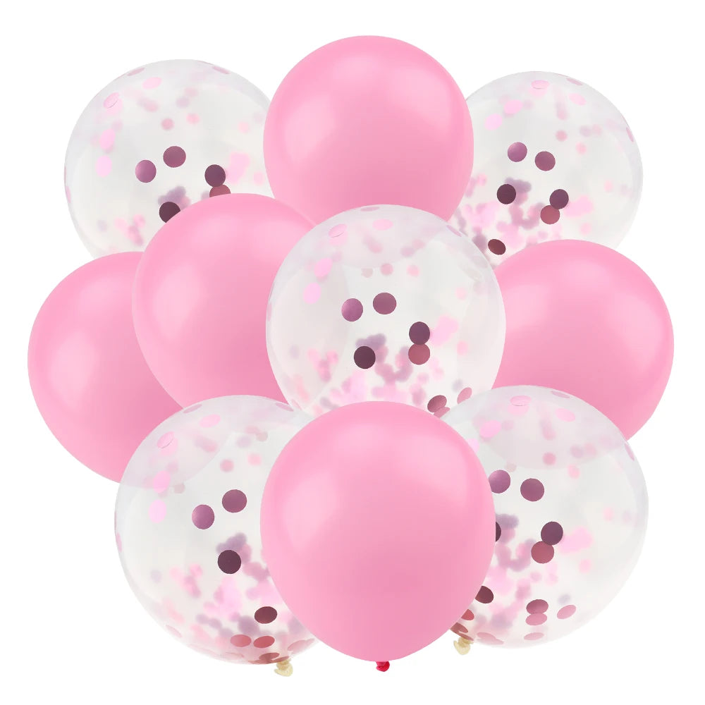 Heart Star Balloon Metallic Balloons 14pcs Gold Red Blue Pink Confetti Baloon Set For Happy Birthday Baby Shower Wedding Globos