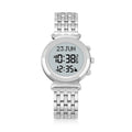 AL-FATIHA/AL SALAH Alloy Azan Watch Muslim Wristwatch With Backlight Hijri Calendar English Arabic Islamic