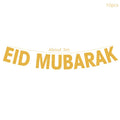 EID Mubarak Decor Gold Banner Balloons Decoration Islamic Muslim Party Supplies Ramadan Kareem Decorations for Home 2024