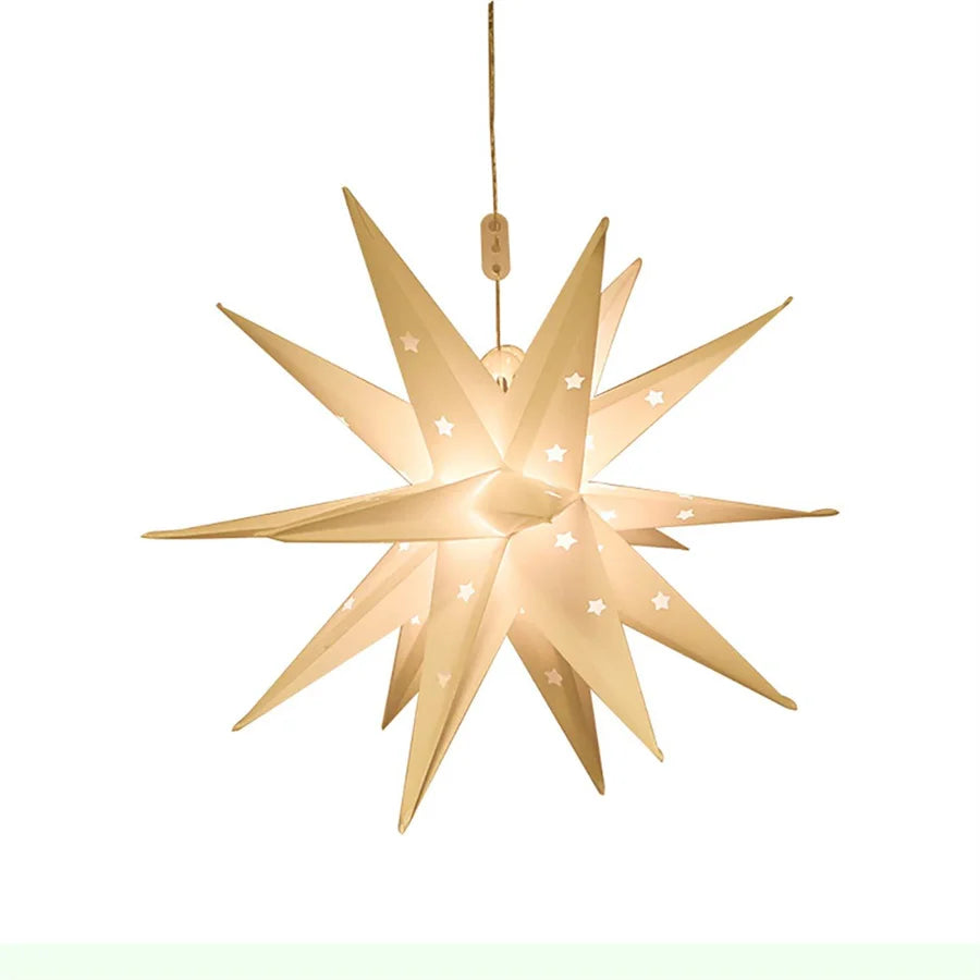 35/45/58CM Christmas Moravian Star Light Moravian Tree Top 3D LED Hanging Star Lantern Fairy Light For Holiday Wedding Decor
