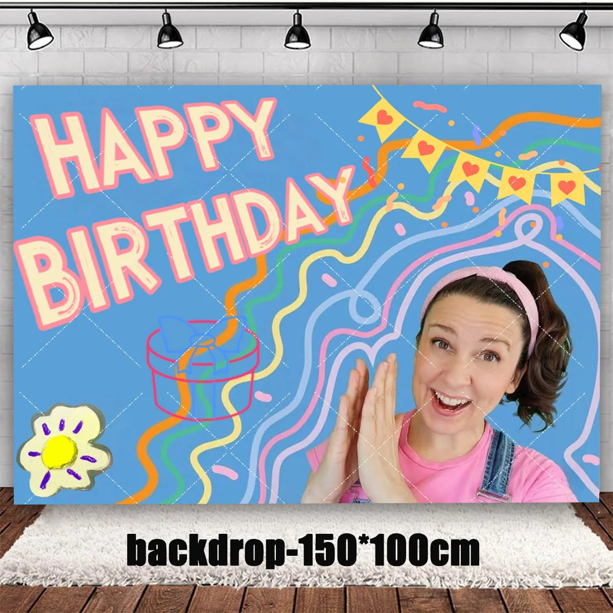 Cartoon English Teacher Theme Child Birthday Party Decor Ms&Racheled Balloon Banner Backdrops Cupcake Toppers for Kids Gifts