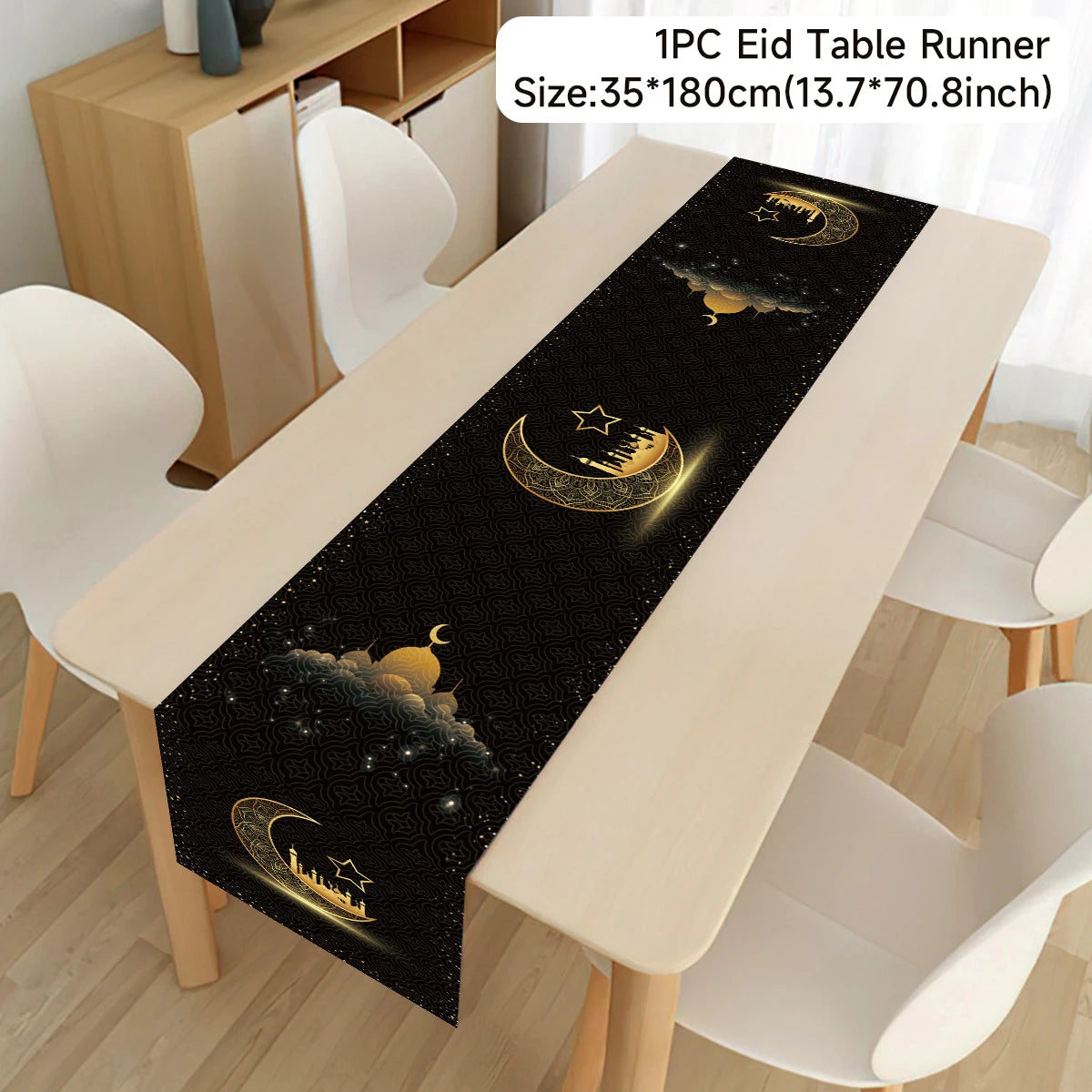 Eid Mubarak Tablerunner Ramadan Decoration For Home 2024 Islamic Muslim Party Supplies Eid Al Adha Ramadan Kareem Tablecloths
