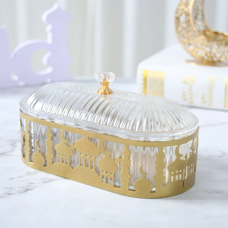 Ramadan Decoration Candy Snacks Tray EID Mubarak Decoration 2026 For Home Ramadan Kareem Islamic Muslim Party Eid Al Adha Gifts