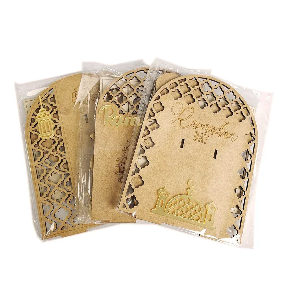 Eid Mubarak Countdown Calendar Wooden Ramadan Decoration 2026 Calendar Eid Mubarak Decoration Eid Countdown Ornament for Home