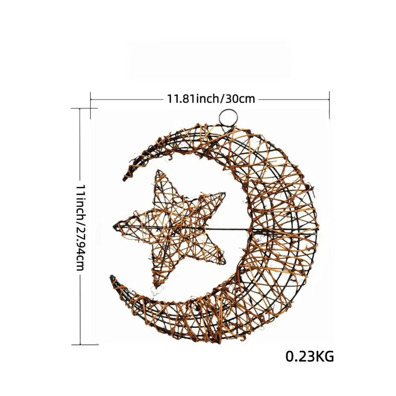 Ramadan Hanging Decorations for Home 2026 Crescent Moon and Star for Eid Mubarak Decor for Party Home Gifts for Friends Family