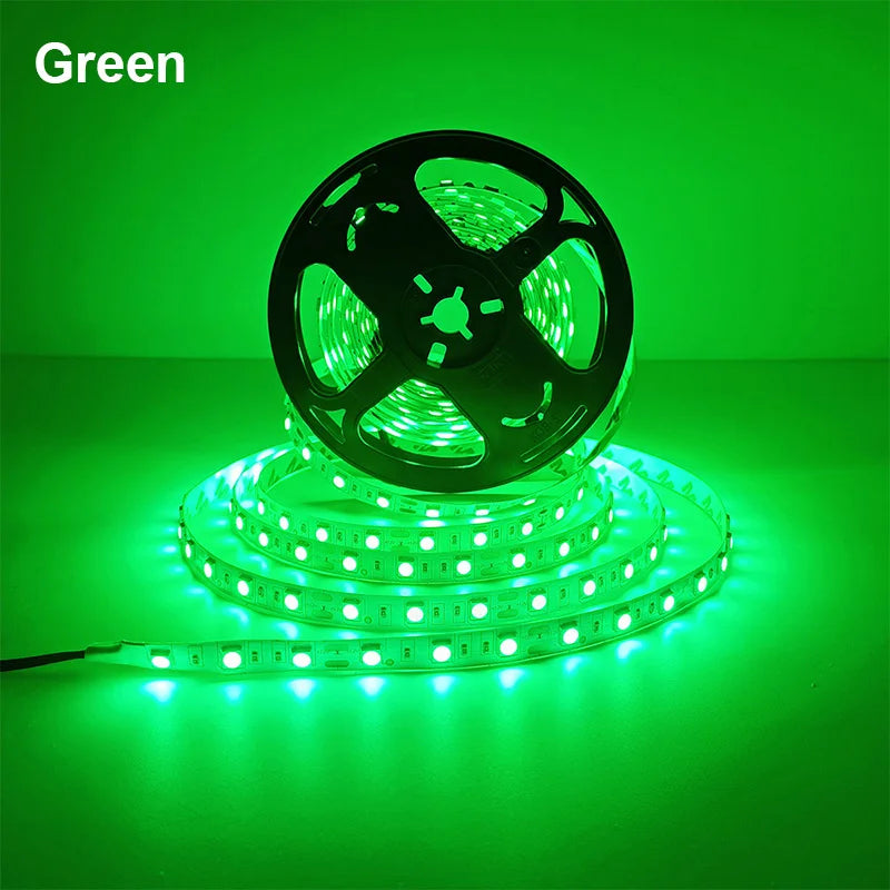 5M 300LEDs Waterproof RGB LED Strip 5050 DC12V 60LEDs/M Flexible Light Belt Led Ribbon Tape Home Decoration 24V RGBW Lamp Strips