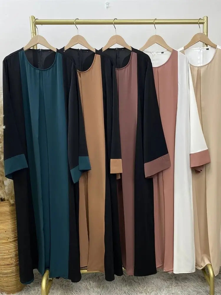 Ramadan Eid Luxury Splicing Two-Piece Style Abaya for Women – Dubai Kaftan Modest Islamic Dress Marocain Femme