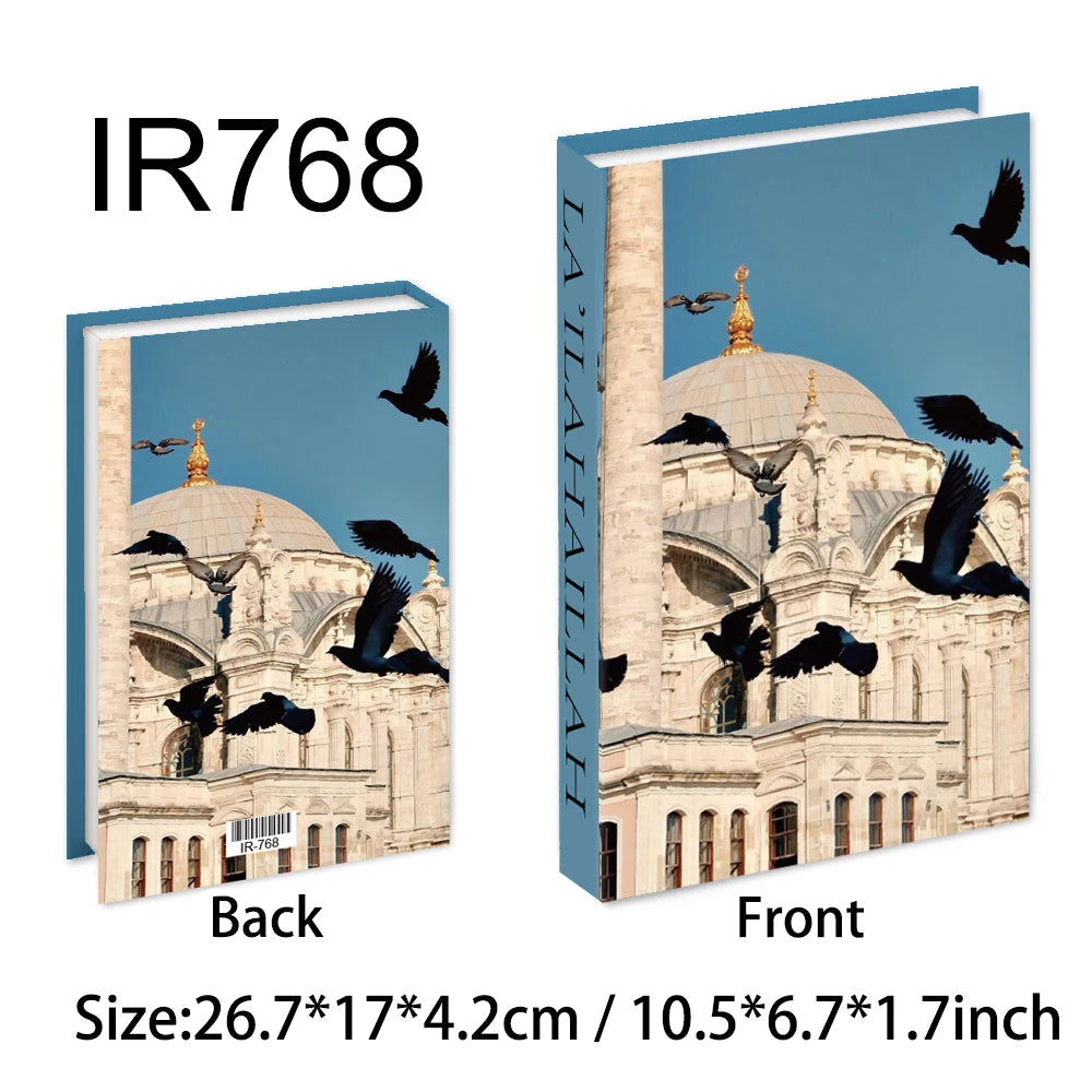 Islamic Luxury Fake Books Decorative Storage Box for Home