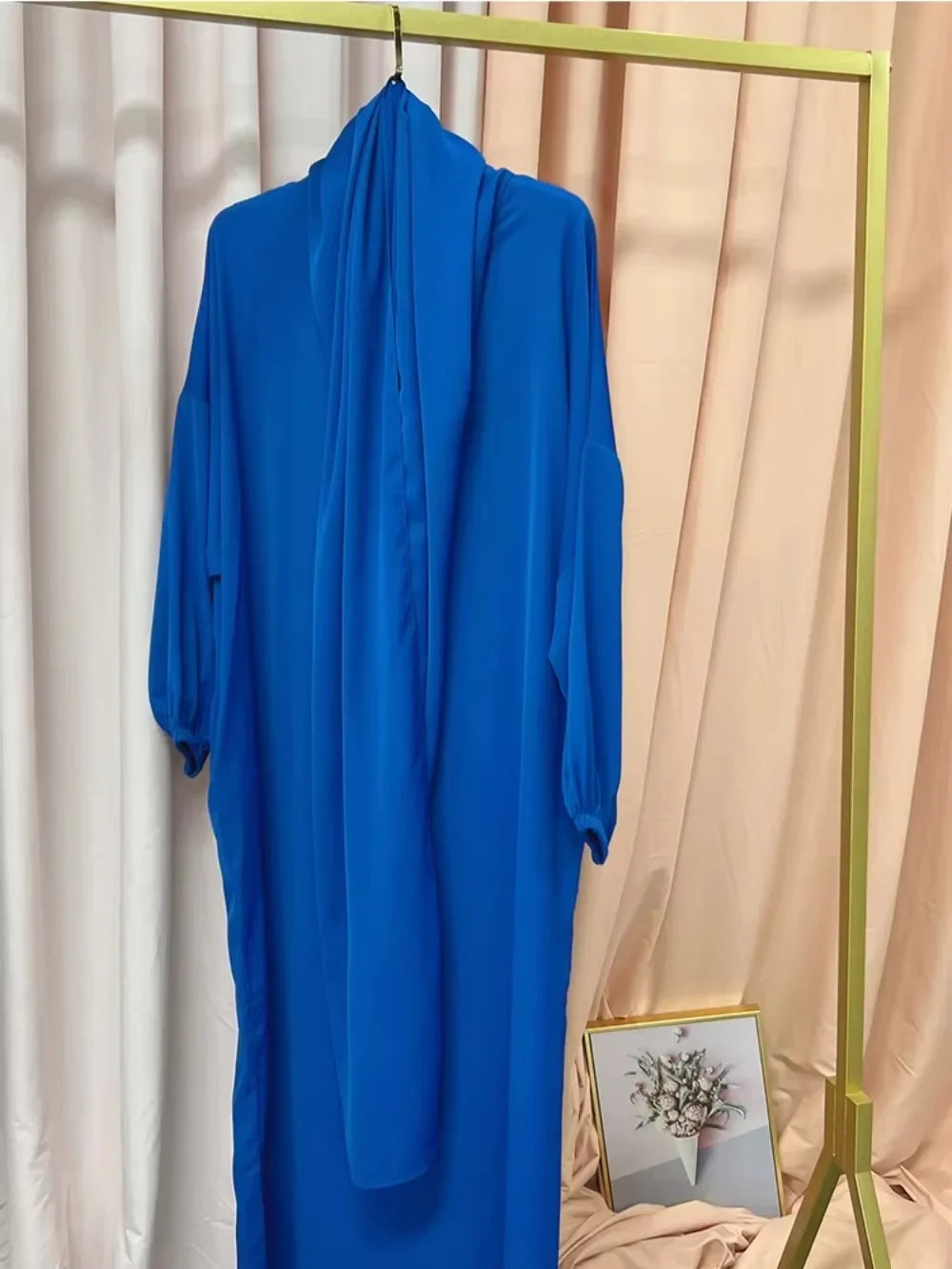 Ramadan One Piece Muslim Prayer Garment Women Hijab Abaya Maxi Dress Khimar Burqa Islamic Clothing Overhead Arab Robe