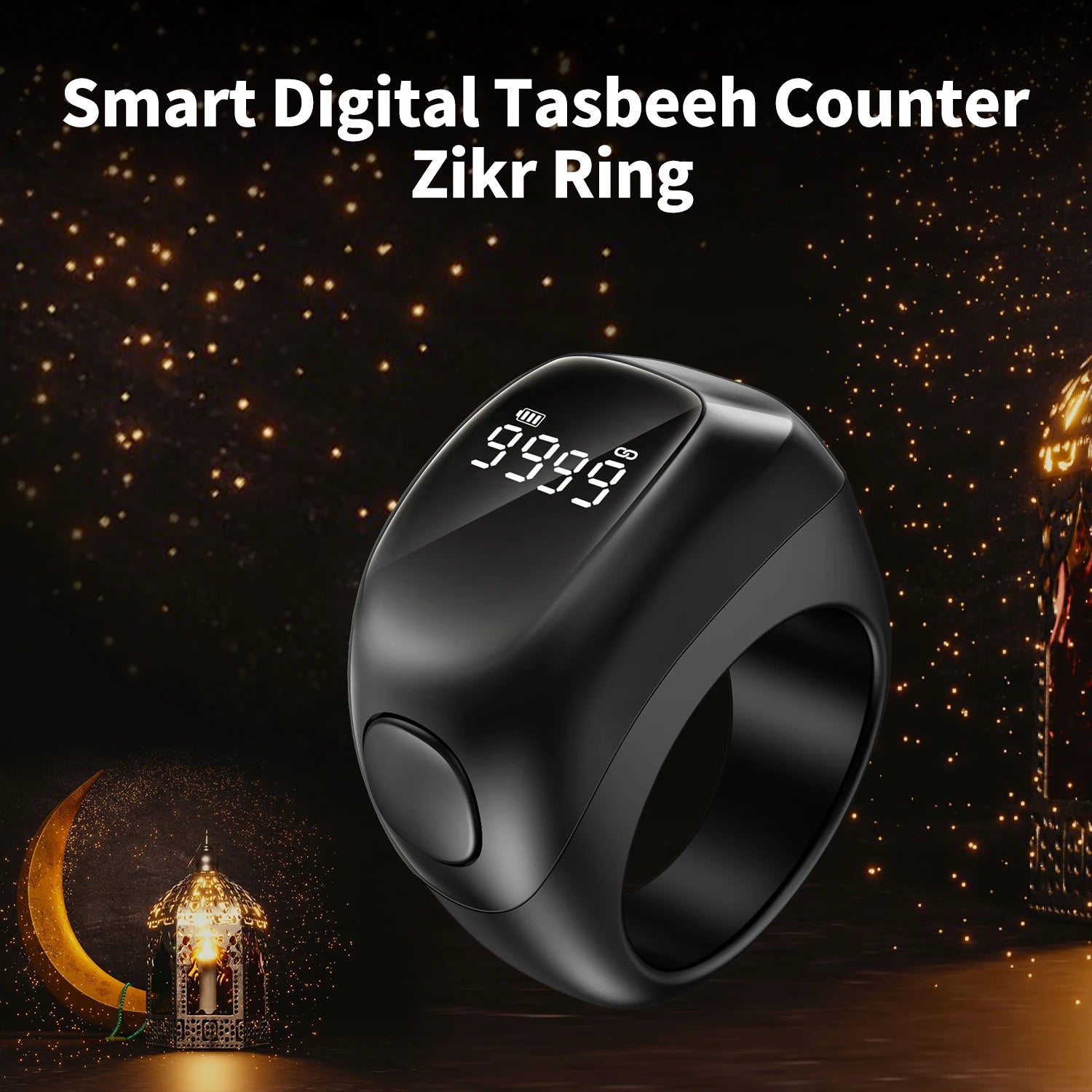 Muslim Gift Smart Electronic Counter Waterproof Tasbeeh Tasbih Zikr Ring Digital Tally Counter Interchangeable Rings