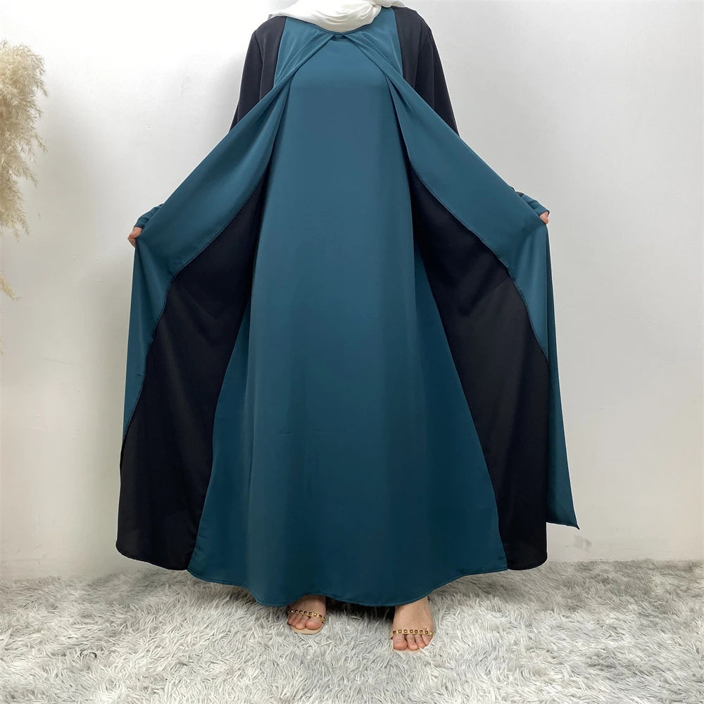 Ramadan Eid Luxury Splicing Two-Piece Style Abaya for Women – Dubai Kaftan Modest Islamic Dress Marocain Femme