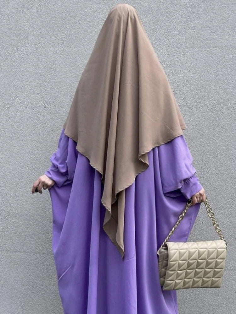 Eid Prayer Garment Hijab Long Khimar Ramdan Muslim Long Headcarf Women One Piece Jubha Islamic Hijabs Musulman Dejellab 2026