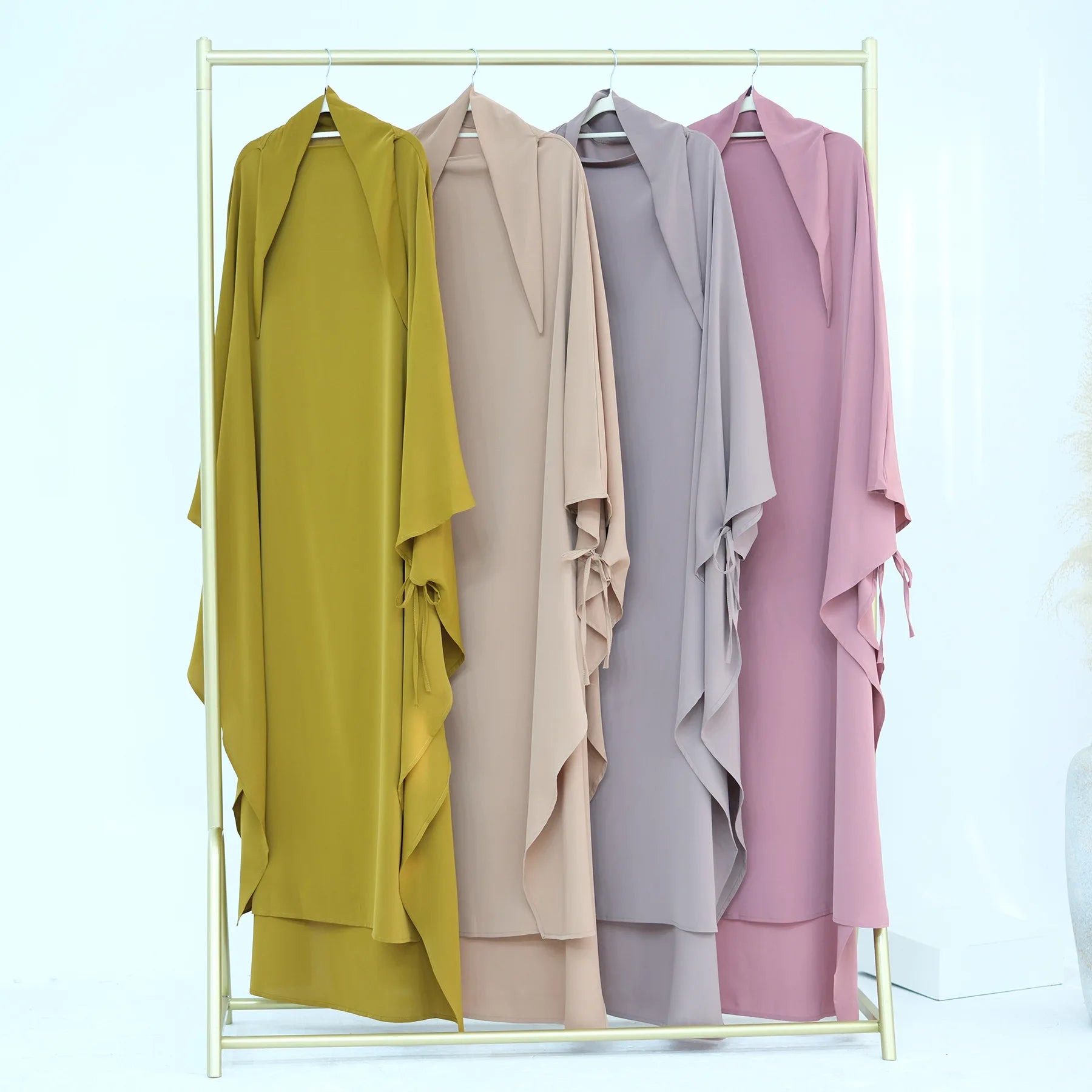 Muslim Long Khimar Headscarf Hijab for Women Abaya Praying Turban Scarf Headscarfs Long Scarves Head Wrap Shawl Femme Headdress