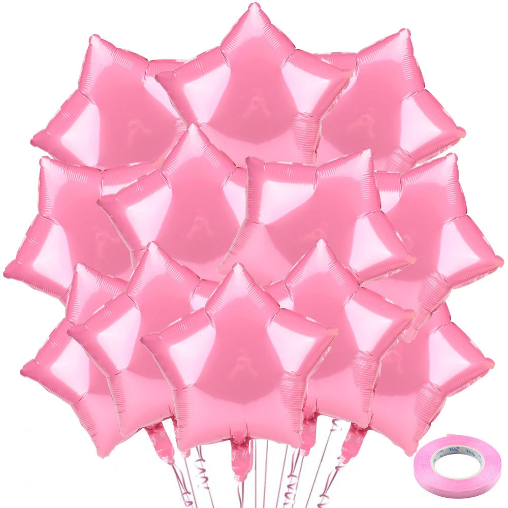 18inch Star Foil Balloon Mixed Rose Gold Helium Pentagram Balloons Wedding Birthday Party Decoration Baby Shower Aluminum Ballon