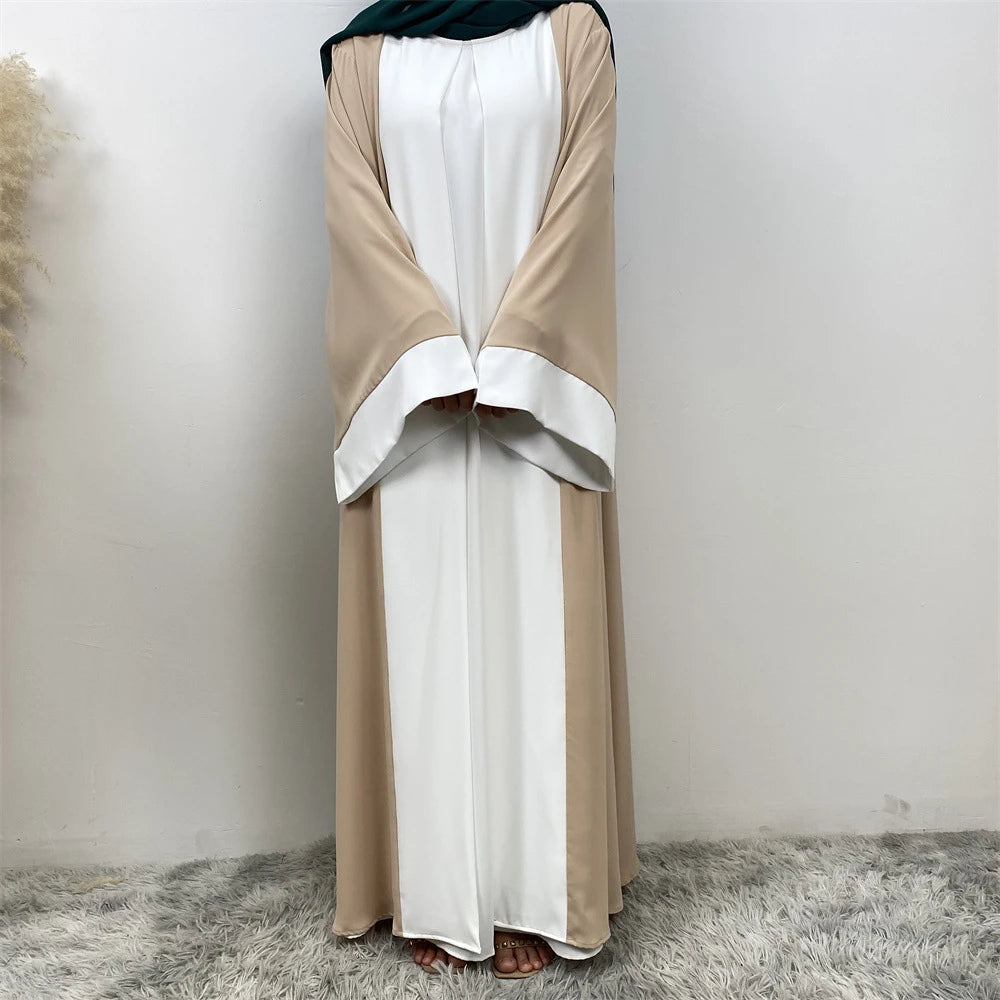 Ramadan Eid Luxury Splicing Two-Piece Style Abaya for Women – Dubai Kaftan Modest Islamic Dress Marocain Femme
