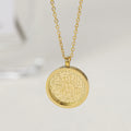 Patience Token Calligraphy Arabic Necklace Stainless Steel Custom Jewelry Pendant for Women and Men Muslim Ramadan Memorial Gift