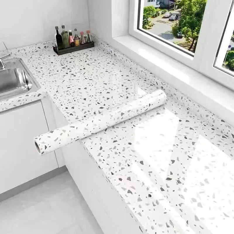 40cm New Kitchen Oil-proof Wall Stickers Self-adhesive Stain-resistant High Temperature Kitchen Countertop Protective Wallpaper