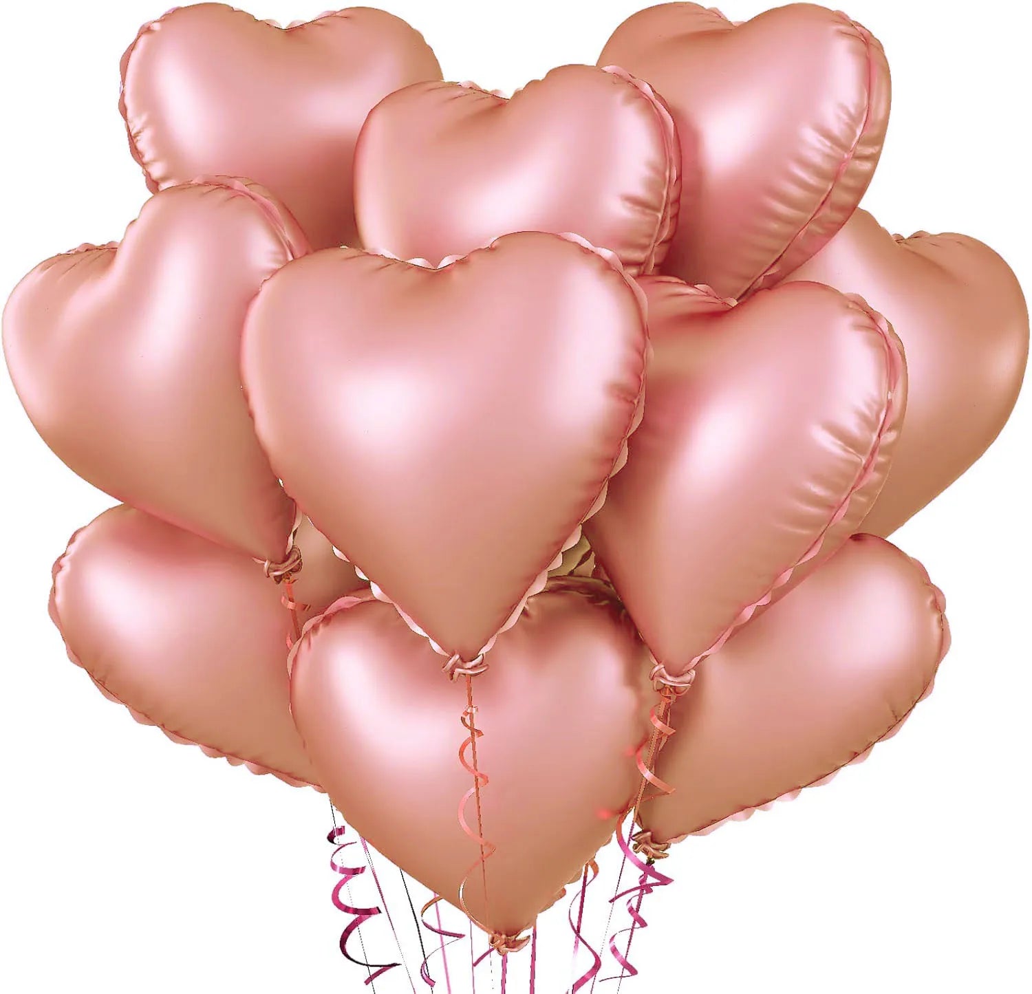 10pcs 18inch Heart Foil Balloons Pink Sage Green Heart Balloon for Birthday Party Valentines Day Wedding Anniversary Decorations