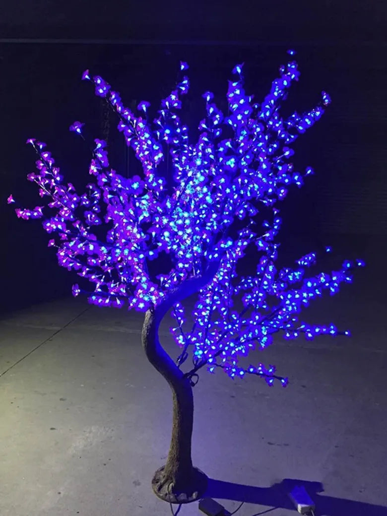 Natural Tree Trunk LED Artificial Cherry Blossom Tree Light – Outdoor & Indoor Decorative Lighting