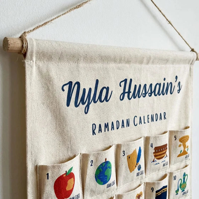 Personalised Prophet’s Theme Ramadan Countdown Calendar Eid Al-Fitr Gift Muslim Islamic Eid Mubarak Home Wall Hanging Decoration