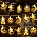 1.5M EID Mubarak LED String Lights Moon Star Castle Lantern Light Islam Muslim Festival Party Ramadan for Home Decoration 2026