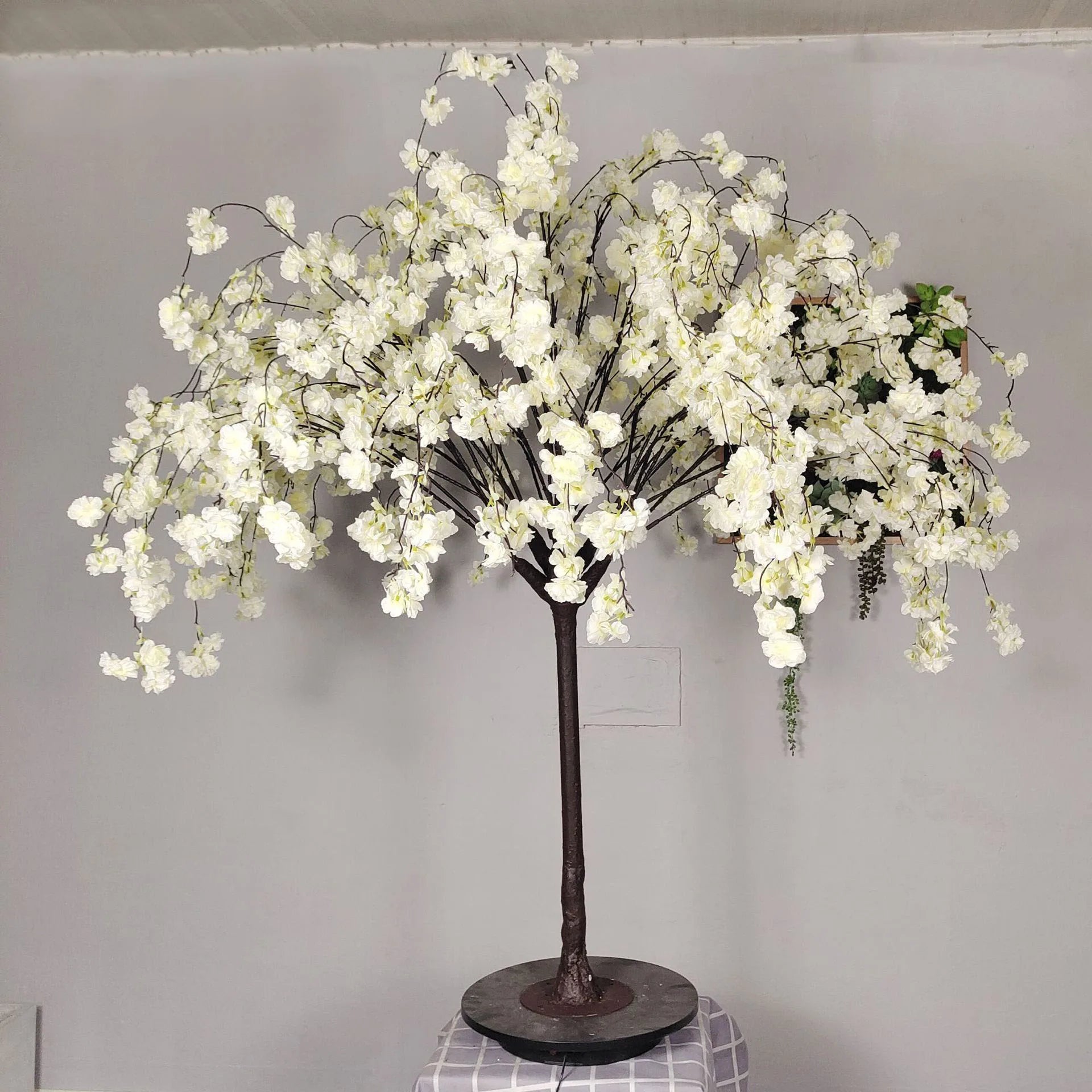 Sakura Artificial Flower Tree Weeping Willow Plants Suitable for Indoor Outdoor Home Wedding Party Garden Shopping Mall Decorati