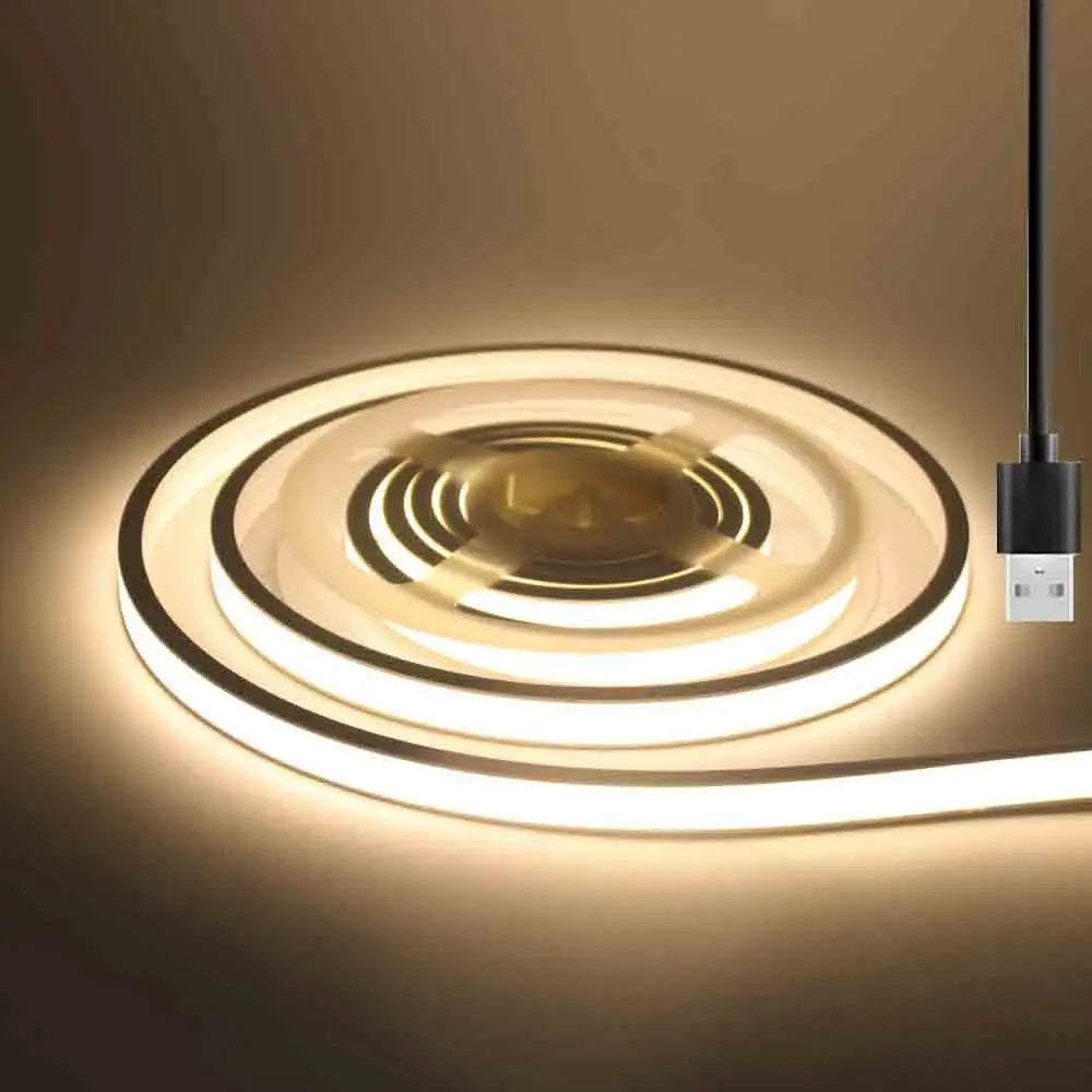 5V USB COB LED Strip Neon Light High Brightness 320 LEDs/M IP67 Waterproof Flexible Ribbon Tape for Garden Bedroom TV BackLight