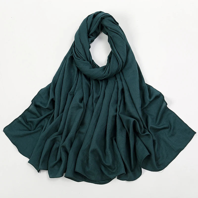 Fashion Muslim Crinkle Hijab Scarf For Women Musulman Soft Cotton Headscarf Islamic Hijab Long Shawls And Wraps Turban 180*90cm