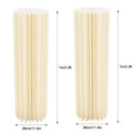 2Pcs 100cm Wedding Centerpieces Cardboard Vases, 39.4in Tall Foldable Honeycomb Flower Stand Cylinder Display Pedestal Load 50kg