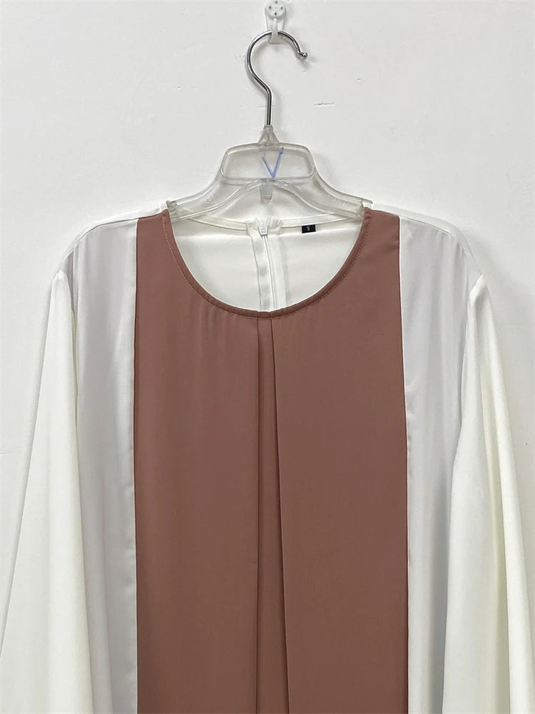 Ramadan Eid Luxury Splicing Two-Piece Style Abaya for Women – Dubai Kaftan Modest Islamic Dress Marocain Femme