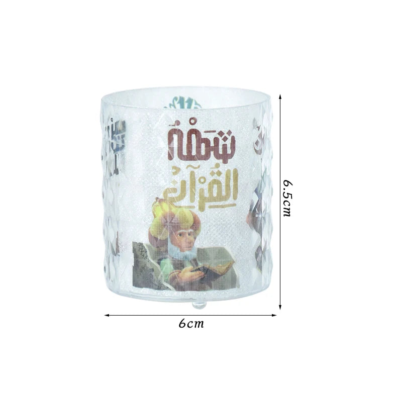 Eid Mubarak Led Candle Lantern Ramadan Kareem Decoration for Home 2025 Islamic Muslim Festival Party Favors Eid Al-Fitr Gift