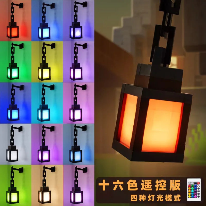 My World Light Lantern Night Light Keychain Usb Rechargeable Battery Game Torch Lights Teen Bedroom Creative Atmosphere Lights