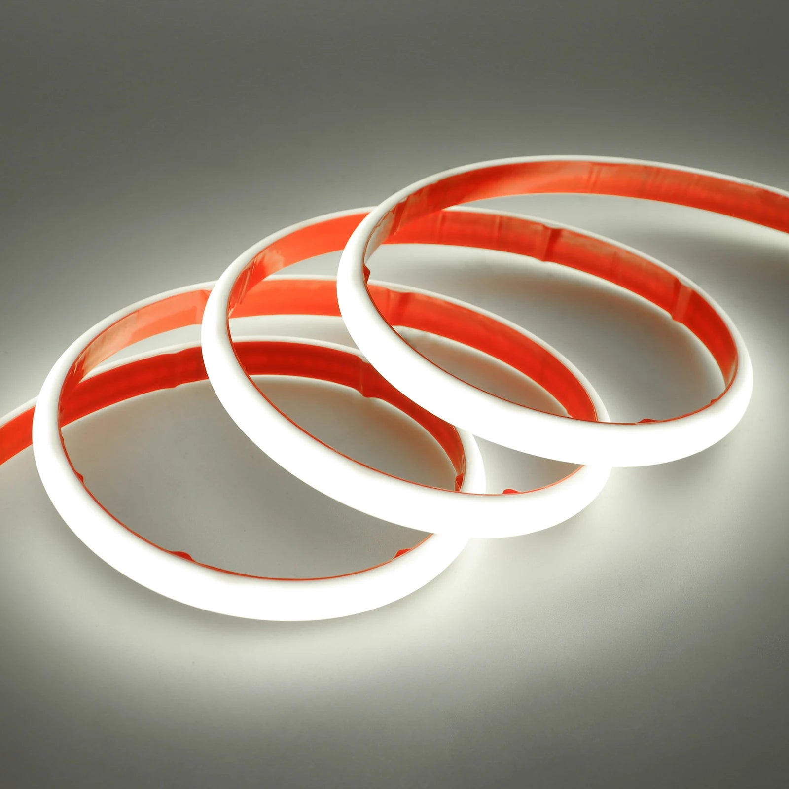 IP68 Waterproof Solar Powered COB Neon Strip 24V 320Leds 3000K 4000K 6000K Red/Green/Blue/Yellow Flexible Ribbon Rope LED Light