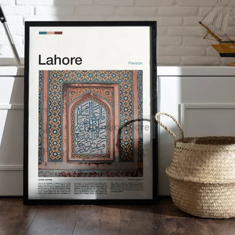 Canvas Painting Wall Art Pictures Asia Pakistan Travel Posters Lahore Karachi City Landscape Prints Home Room Modern Decor Gift