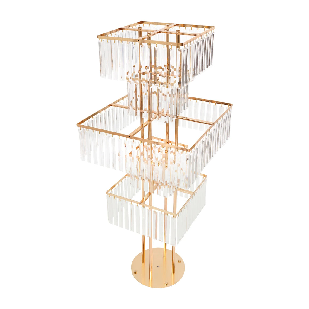 2pcs 5-Tier Flower Stand for Wedding Birthday Party Events Flower Vase Stand for Centerpieces Wedding Flower Stand Gold/silver