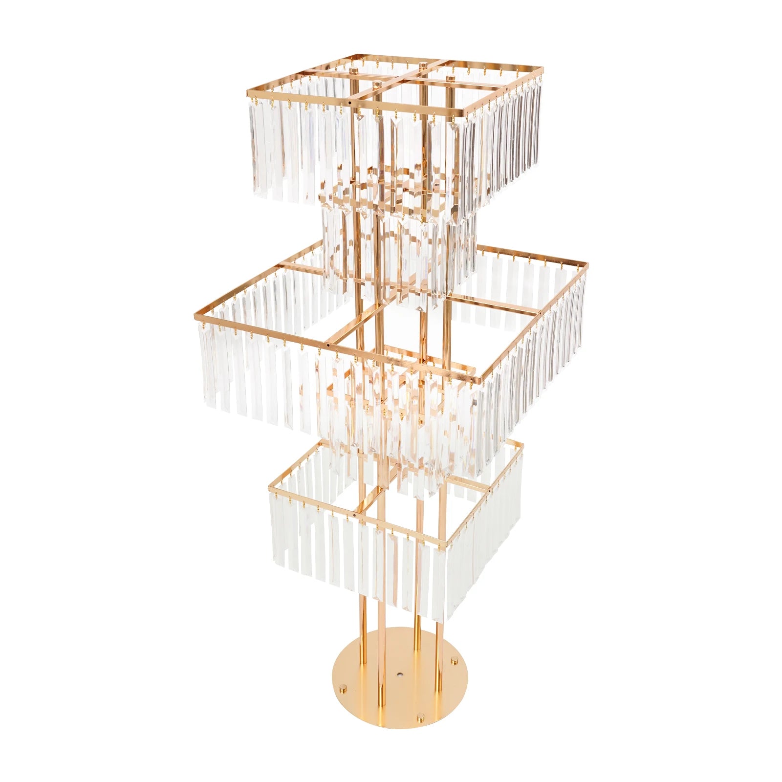 2pcs 5-Tier Flower Stand for Wedding Birthday Party Events Flower Vase Stand for Centerpieces Wedding Flower Stand Gold/silver