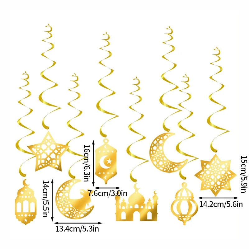 EID Mubarak Banner Ramadan Kareem Decoration 2026 Wall Hanging Flag DIY Making Ramadan Party Supplies Islamic Muslim Home Decor
