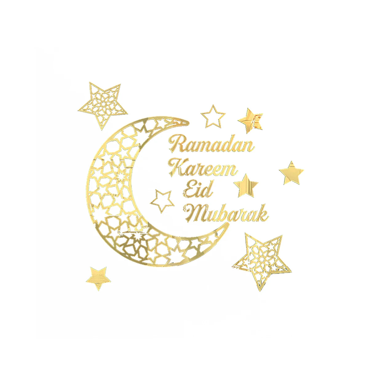 1Set,Ramadan (رمضان) creative Ramadan decorations, freely combinable wall stickers, suitable for Ramadan festival decorations