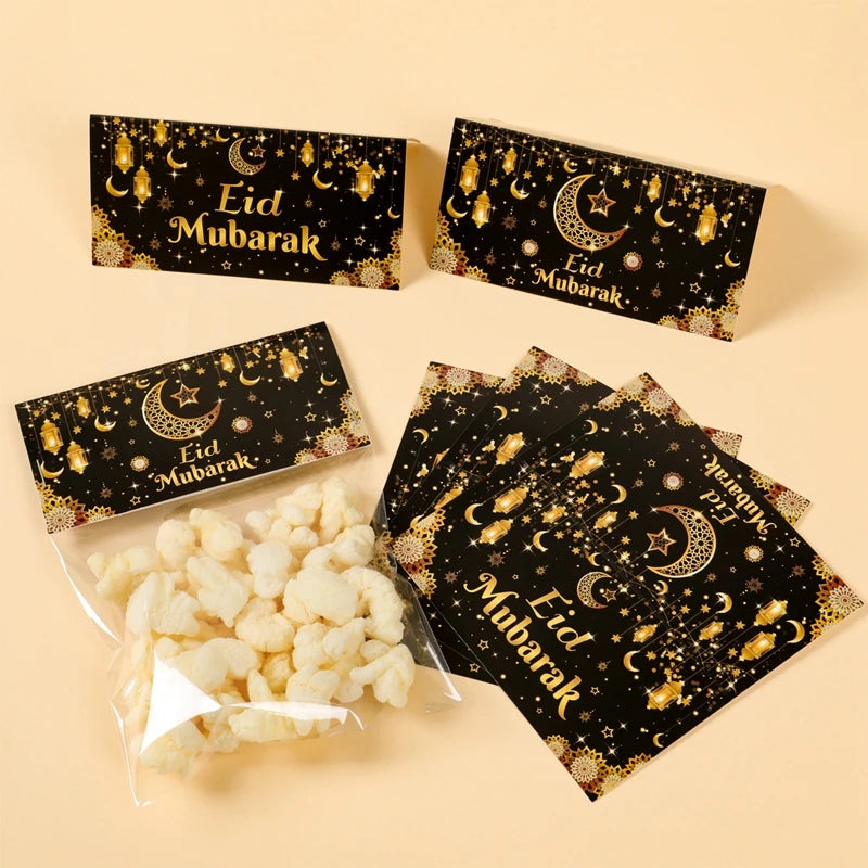 Eid Mubarak Treat Bag Topper Candy Bag Ramadan Decorations For Home 2025 Islamic Muslim Party Decor Ramadan Kareem EID Al Adha